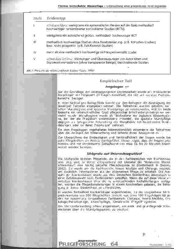 Vorschauseite 4: Mundpflege - Untersuchung eines pflegerischen Handlungsfeldes