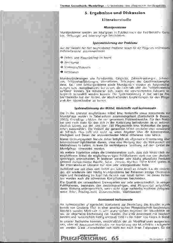 Vorschauseite 5: Mundpflege - Untersuchung eines pflegerischen Handlungsfeldes