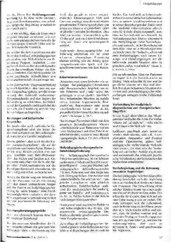 Vorschauseite 3: Heilpädagogische Entwicklungsförderung des chronisch kranken Kindes