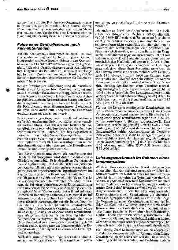Vorschauseite 2: Kooperation zwischen Krankenhäusern