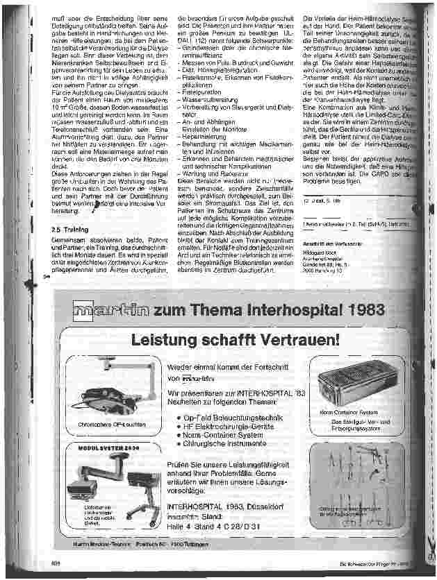 Vorschauseite 4: Die kontinuierliche ambulante Peritonealdialyse als Alternative zur Heim-Hämodialyse - Erläutert am Beispiel der Pat. S. (1. Teil)