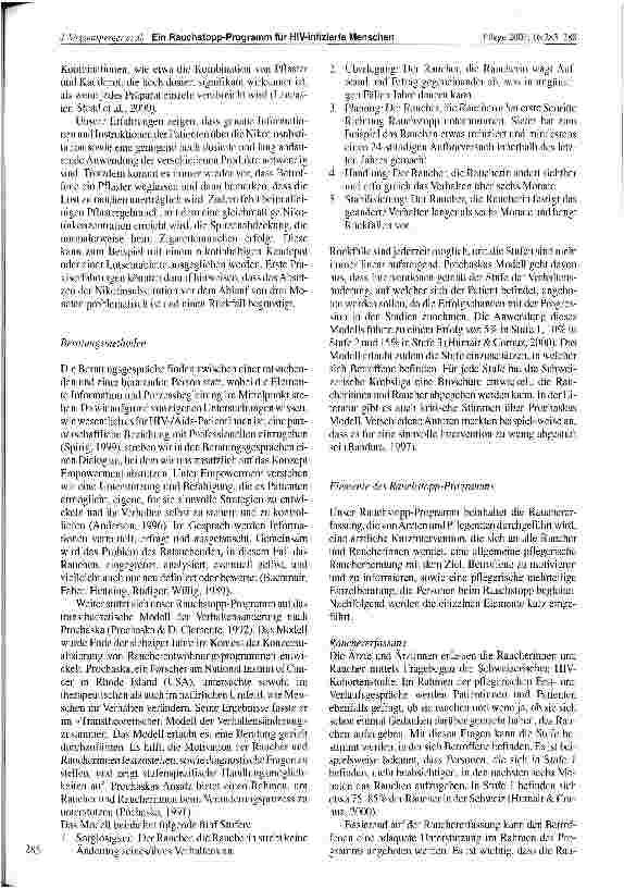 Vorschauseite 3: Ein Rauchstopp-Programm für HIV-infizierte Menschen