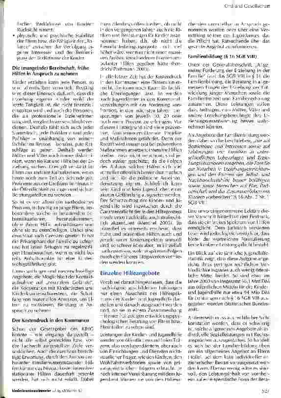 Vorschauseite 3: Frühe und sekundär-präventive Hilfen für Kinder