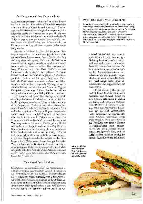 Vorschauseite 2: GUT ESSEN TROTZ CHEMO UND BESTRAHLUNG