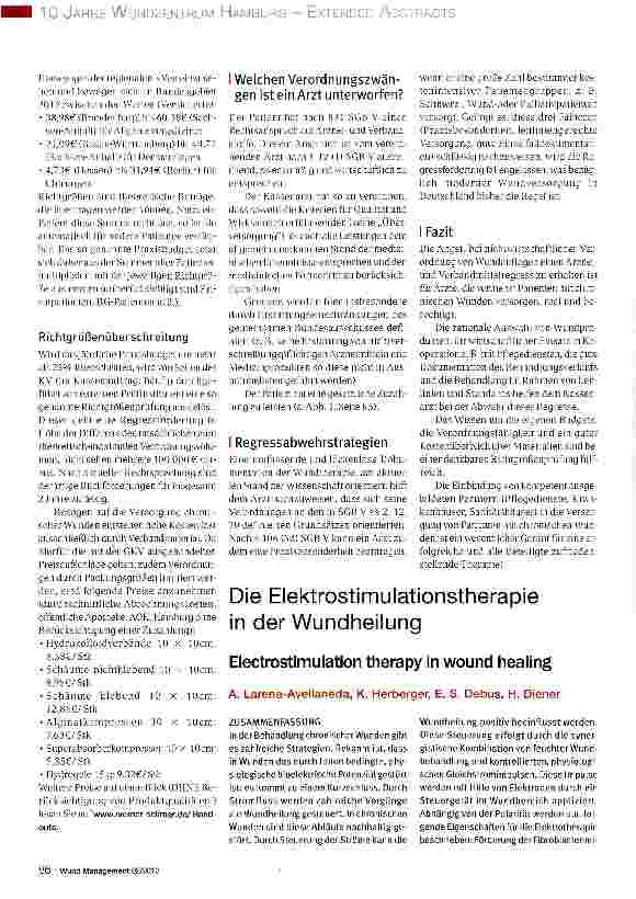 Vorschauseite 3: Moderne Wundversorgung - Wie kann man sich vor einem Regress schützen?