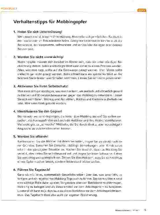 Vorschauseite 2: Anti-Mobbing-Tipps für Profis und Betroffene