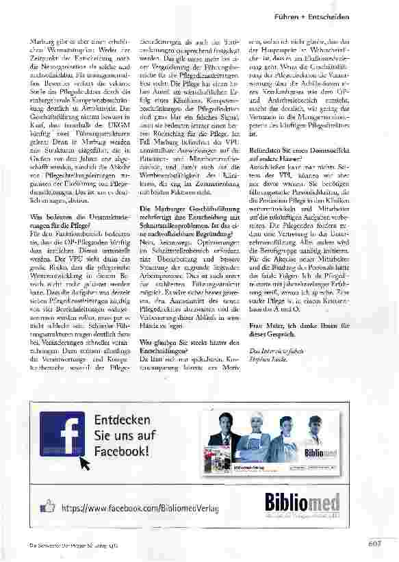 Vorschauseite 2: HERBER RÜCKSCHLAG FÜR DIE PFLEGE
