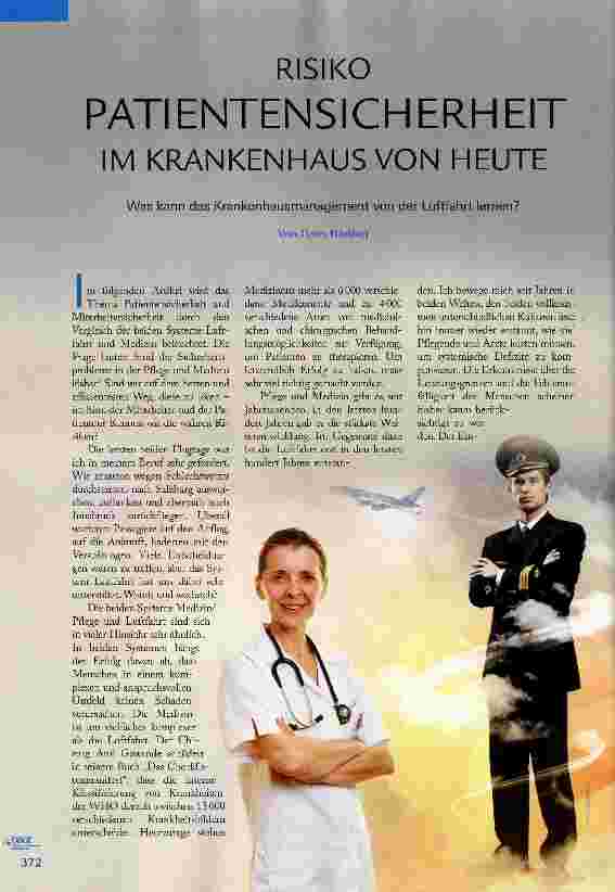 Vorschauseite 1: RISIKO PATIENTENSICHERHEIT IM KRANKENHAUS VON HEUTE