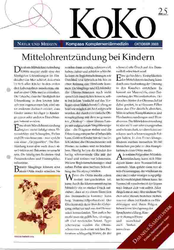 Vorschauseite 1: Mittelohrentzündung bei Kindern