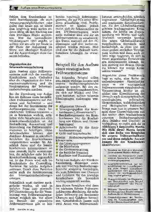 Vorschauseite 4: Aufbau eines Frühwarnsystems zur Sicherung der Krankenhausexistenz