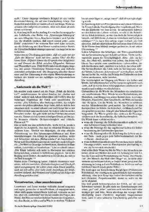 Vorschauseite 3: Fürsorge gegen Selbstbestimmtheit Gedanken über eine konsensfähige, im Alltag realisierbare Ethik