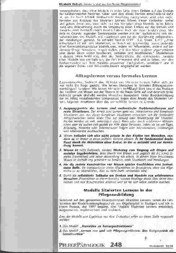 Vorschauseite 3: Lernen in und aus beruflichen Pflegesituationen