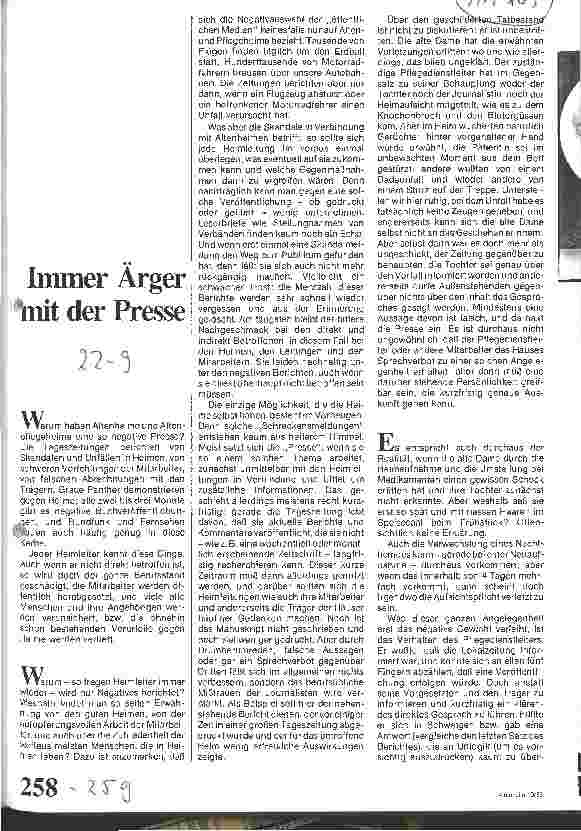 Vorschauseite 1: Immer Ärger mit der Presse