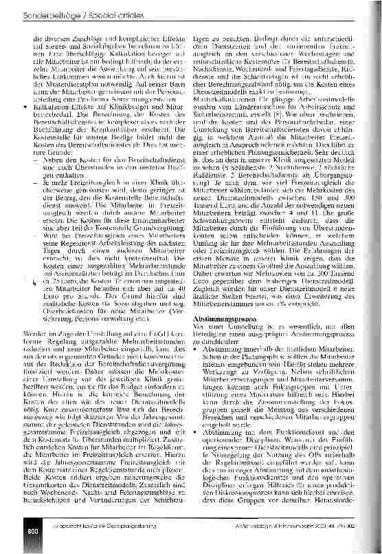 Vorschauseite 6: Eine Europarecht-konforme Gestaltung der Dienstzeiten in der Anästhesie