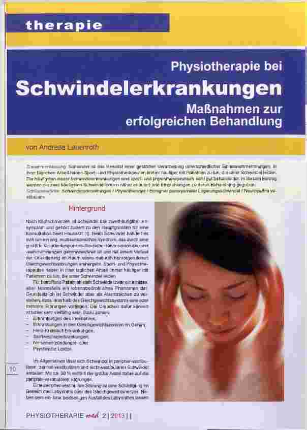 Vorschauseite 1: Schwindelerkrankungen