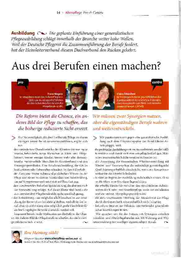 Vorschauseite 1: Aus drei Berufen einen machen?