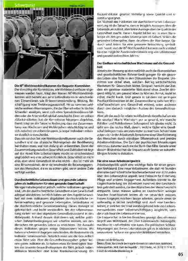 Vorschauseite 2: Für einen gesunden Wohlstand