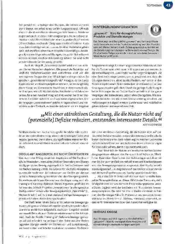 Vorschauseite 2: Fördern, ohne Senioren zu überfordern