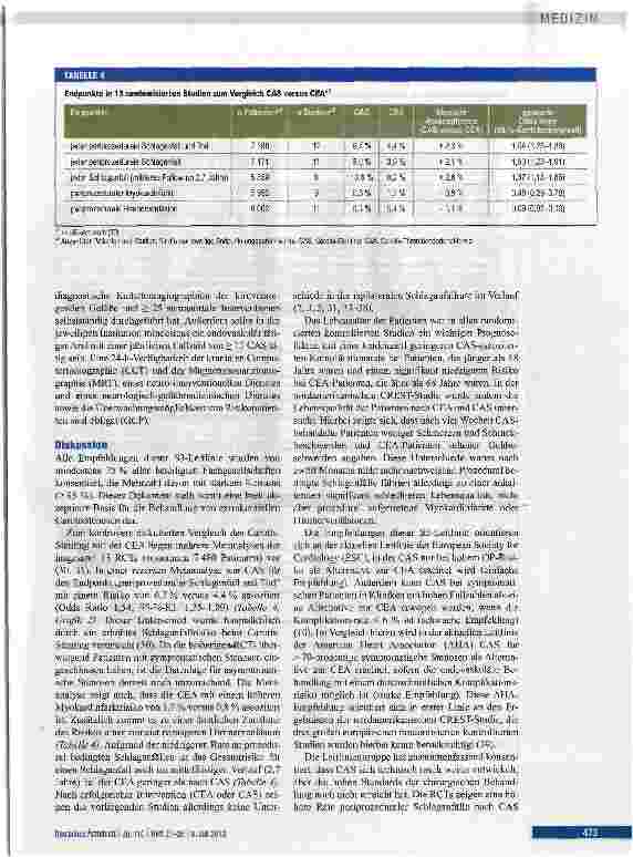 Vorschauseite 6: Diagnostik, Therapie und Nachsorge der extrakraniellen Carotisstenose