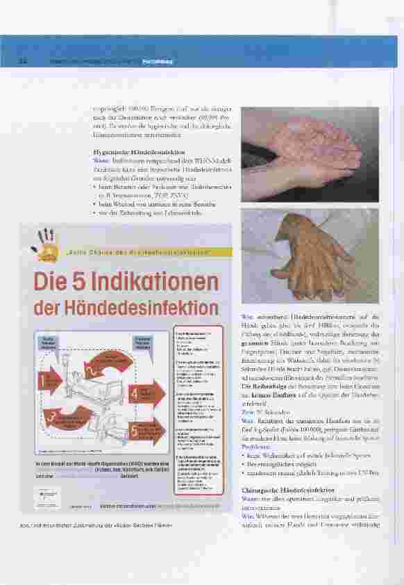 Vorschauseite 2: Fortbildung für Hygienebeauftragte in der Pflege Grundlagen der Händehygiene