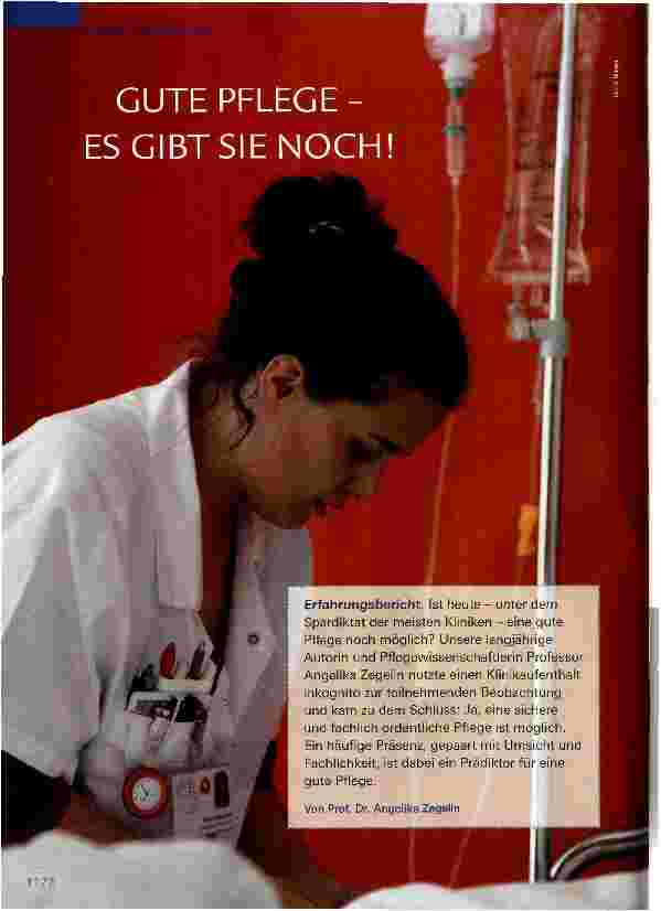Vorschauseite 1: GUTE PFLEGE -ES GIBT SIE NOCH!