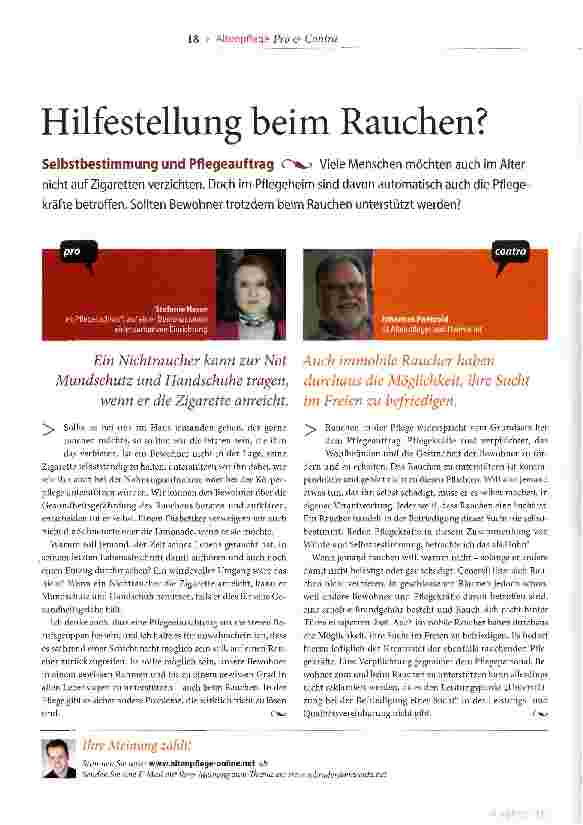 Vorschauseite 1: Hilfestellung beim Rauchen?