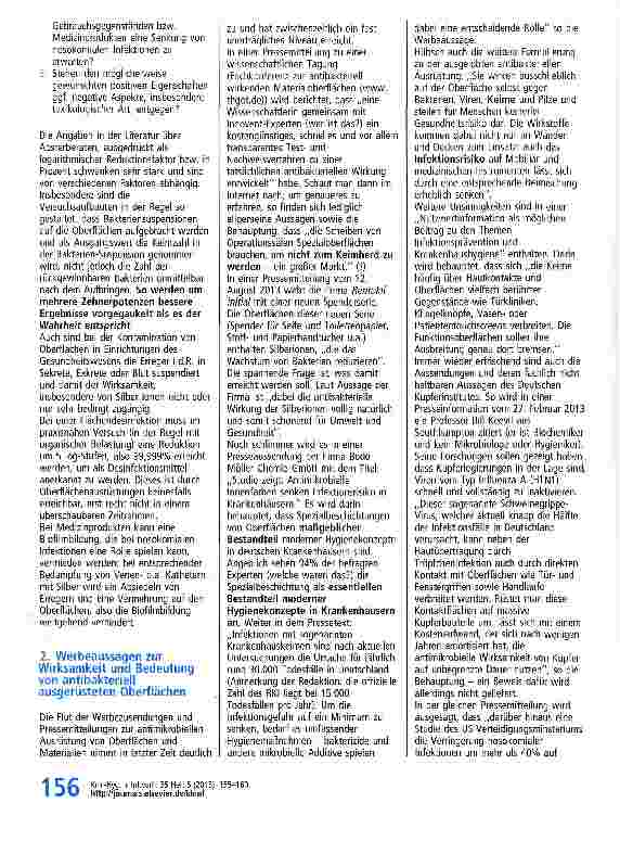 Vorschauseite 2: Antibakterielle Ausrüstungen von Oberflächen
