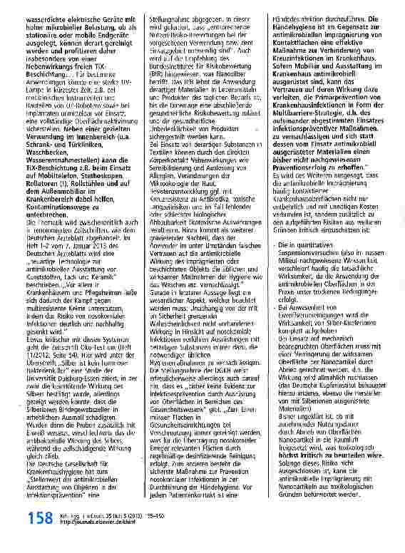 Vorschauseite 4: Antibakterielle Ausrüstungen von Oberflächen