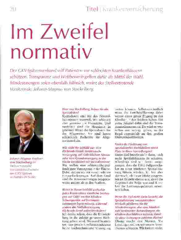 Vorschauseite 1: Im Zweifel normativ