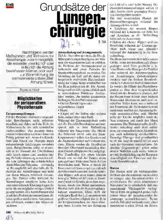 Vorschauseite 1: Grundsätze der Lungenchirurgie