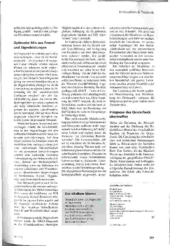 Vorschauseite 2: Lohnende Analyse