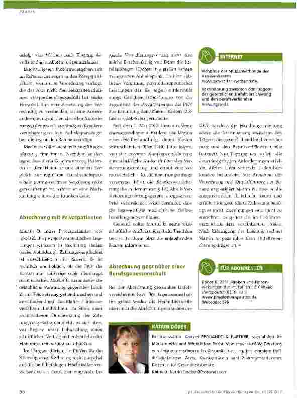 Vorschauseite 3: Die Abrechnung in der Physiotherapiepraxis