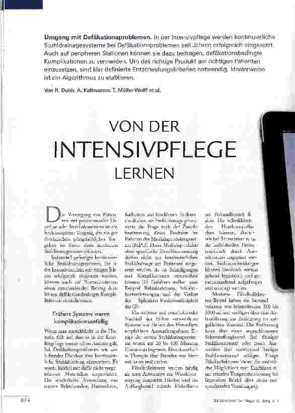 Vorschauseite 1: VON DER INTENSIVPFLEGE LERNEN