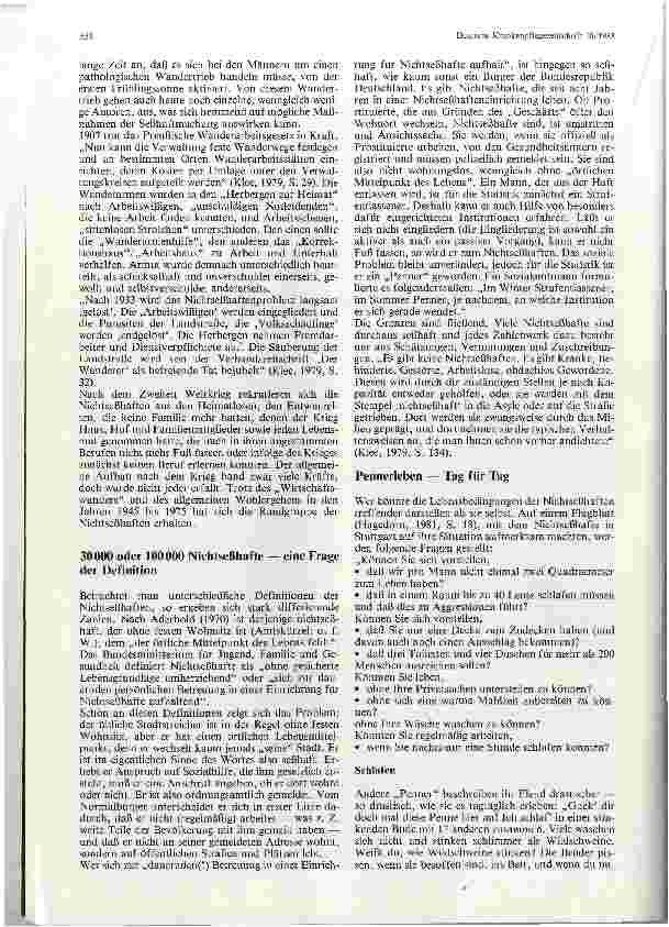 Vorschauseite 2: Armut und Diskriminierung der Nichtseßhaften