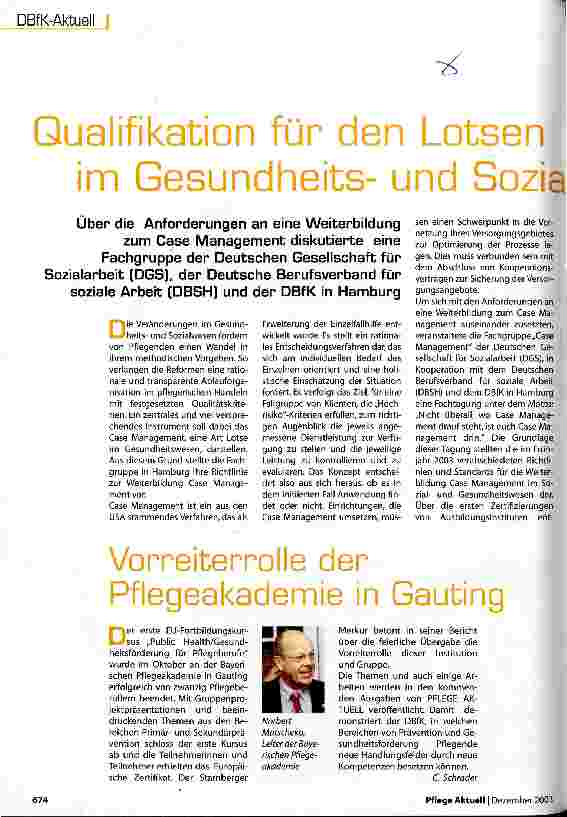 Vorschauseite 1: Qualifikation für den Lotsen im Gesundheitsund Sozialwesen