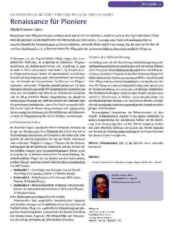 Vorschauseite 1: Renaissance für Pioniere