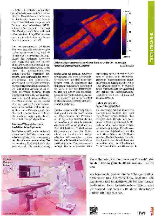 Vorschauseite 2: Wärmedecke als Hypothermie-Schutz