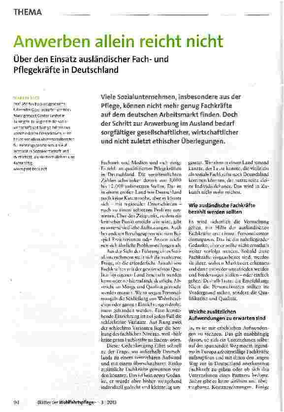 Vorschauseite 1: Anwerben allein reicht nicht