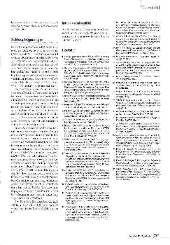 Vorschauseite 5: Poliomyelitis-eine medizinisch-geographische Betrachtung