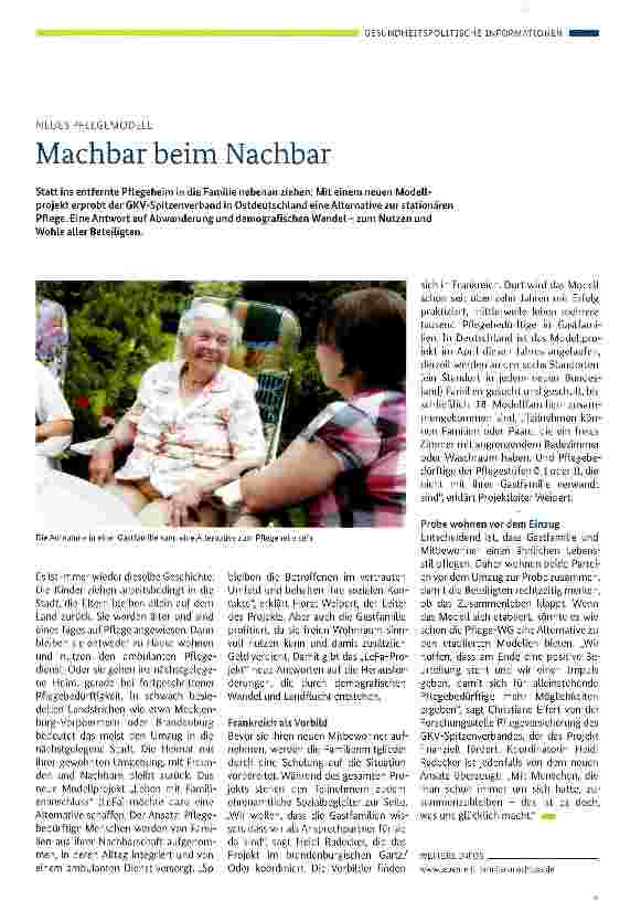 Vorschauseite 1: Machbar beim Nachbar