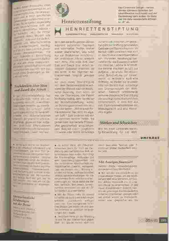 Vorschauseite 2: Corporate Identity oder: Wir, das Krankenhaus Unternehmensphilosophie der Henriettenstiftung Hannover