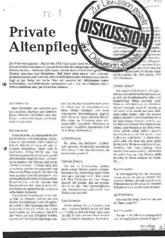 Vorschauseite 1: Private Altenpflege