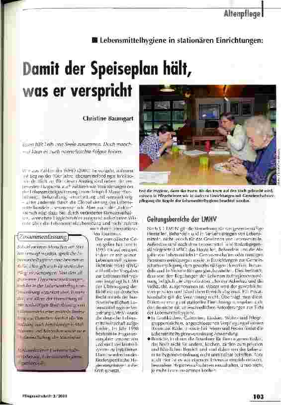 Vorschauseite 1: Damit der Speiseplan hält, was er verspricht