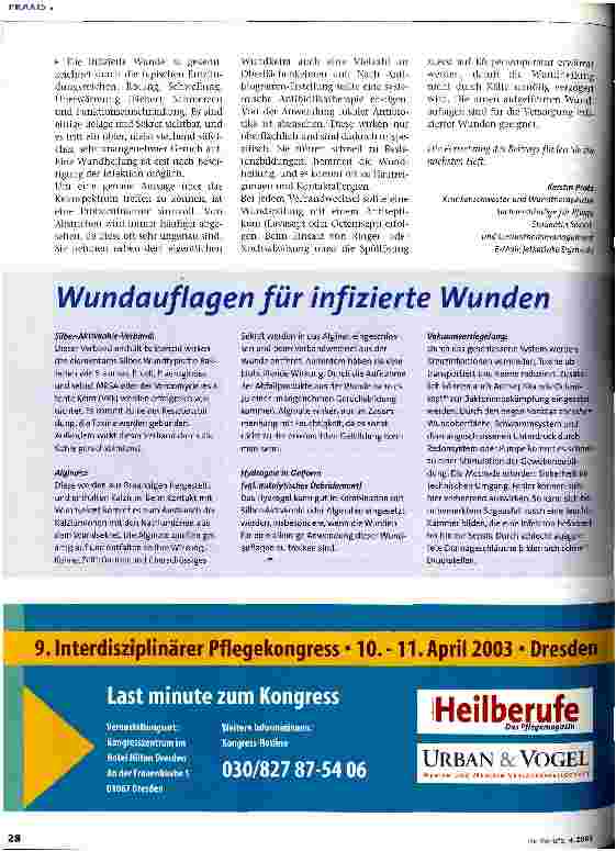 Vorschauseite 3: Moderne Wundversorgung - ein ganzheitliches Konzept 1. Teil