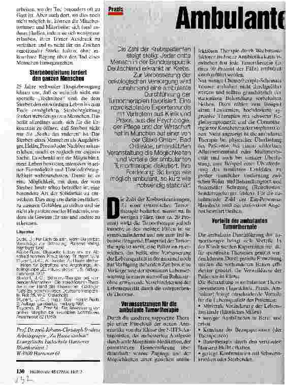 Vorschauseite 1: Ambulante Krebstherapie