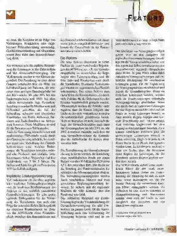 Vorschauseite 2: Das Polnische Gesundheitsversicherungssystem