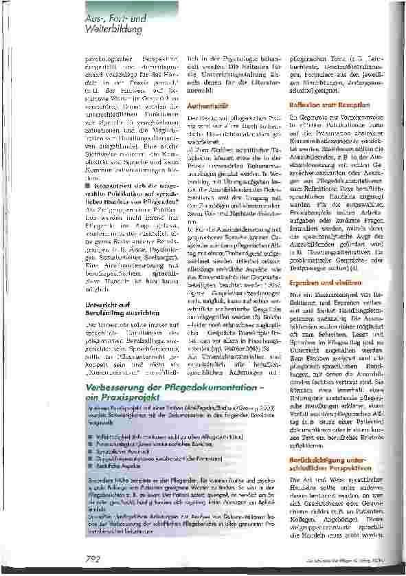 Vorschauseite 3: Pflegeausbildung: Neue Möglichkeiten nutzen! 2. Teil: Förderung sprachlicher Kompetenzen