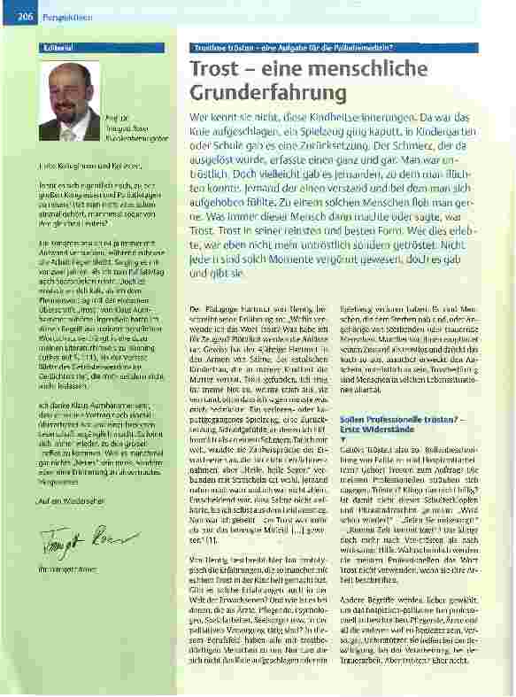Vorschauseite 1: Trost - eine menschliche Grunderfahrung