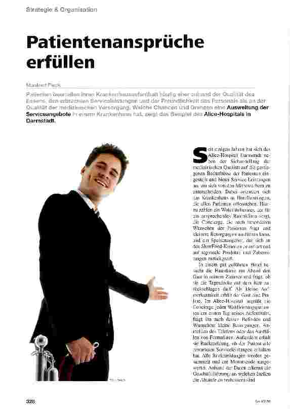 Vorschauseite 1: Patientenansprüche erfüllen
