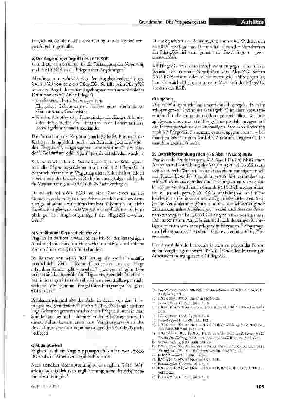 Vorschauseite 6: Das Pflegezeitgesetz